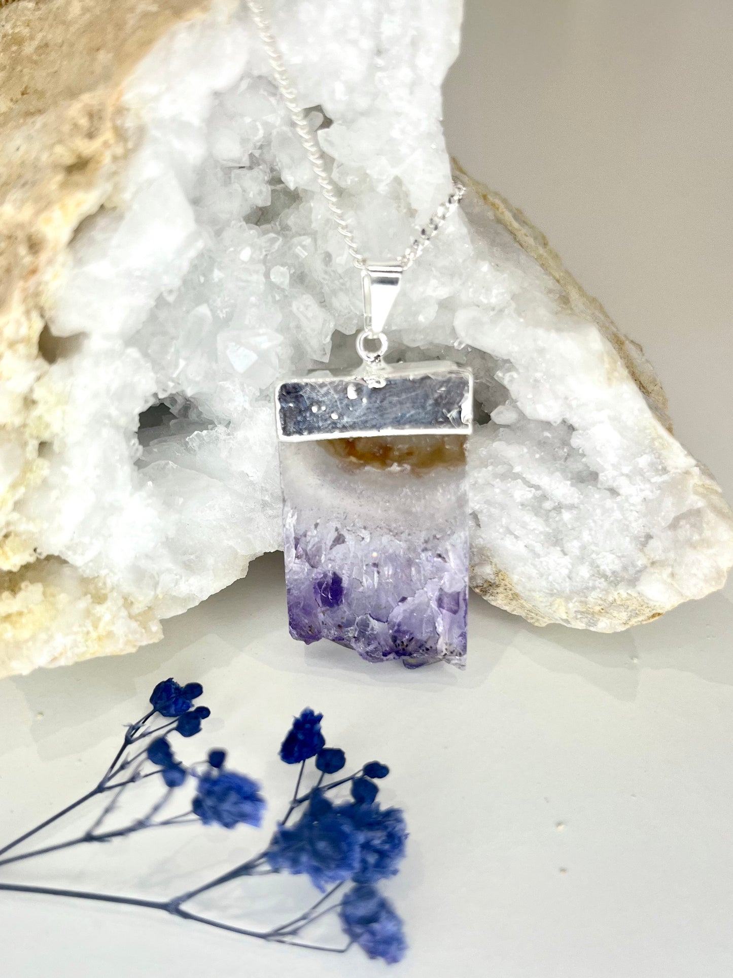 Amethyst Slice Necklace