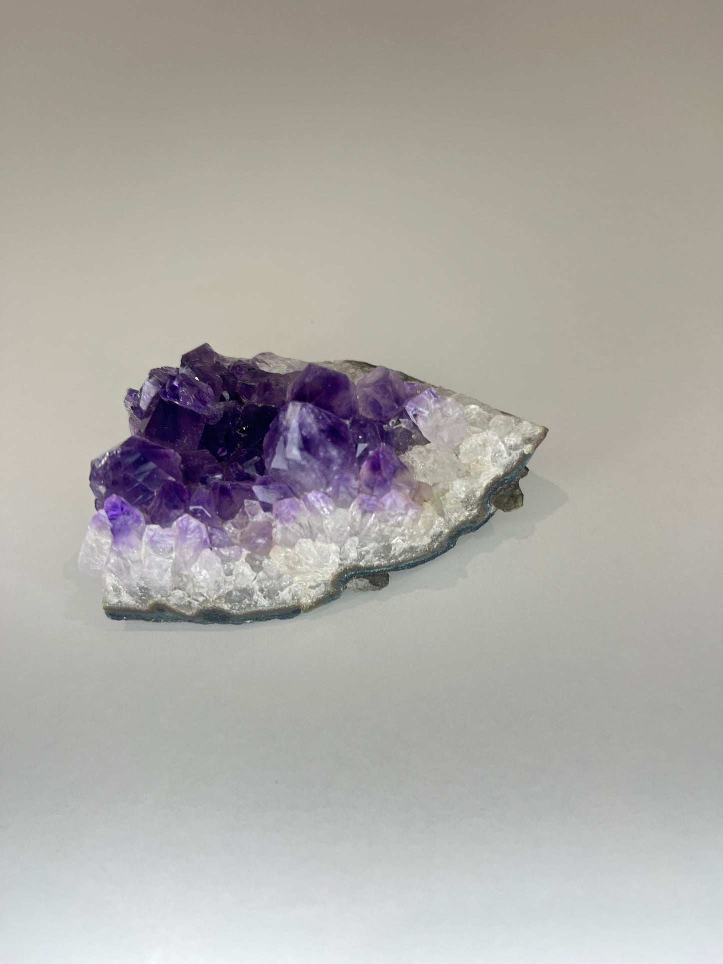 Medium deep purple amethyst cluster