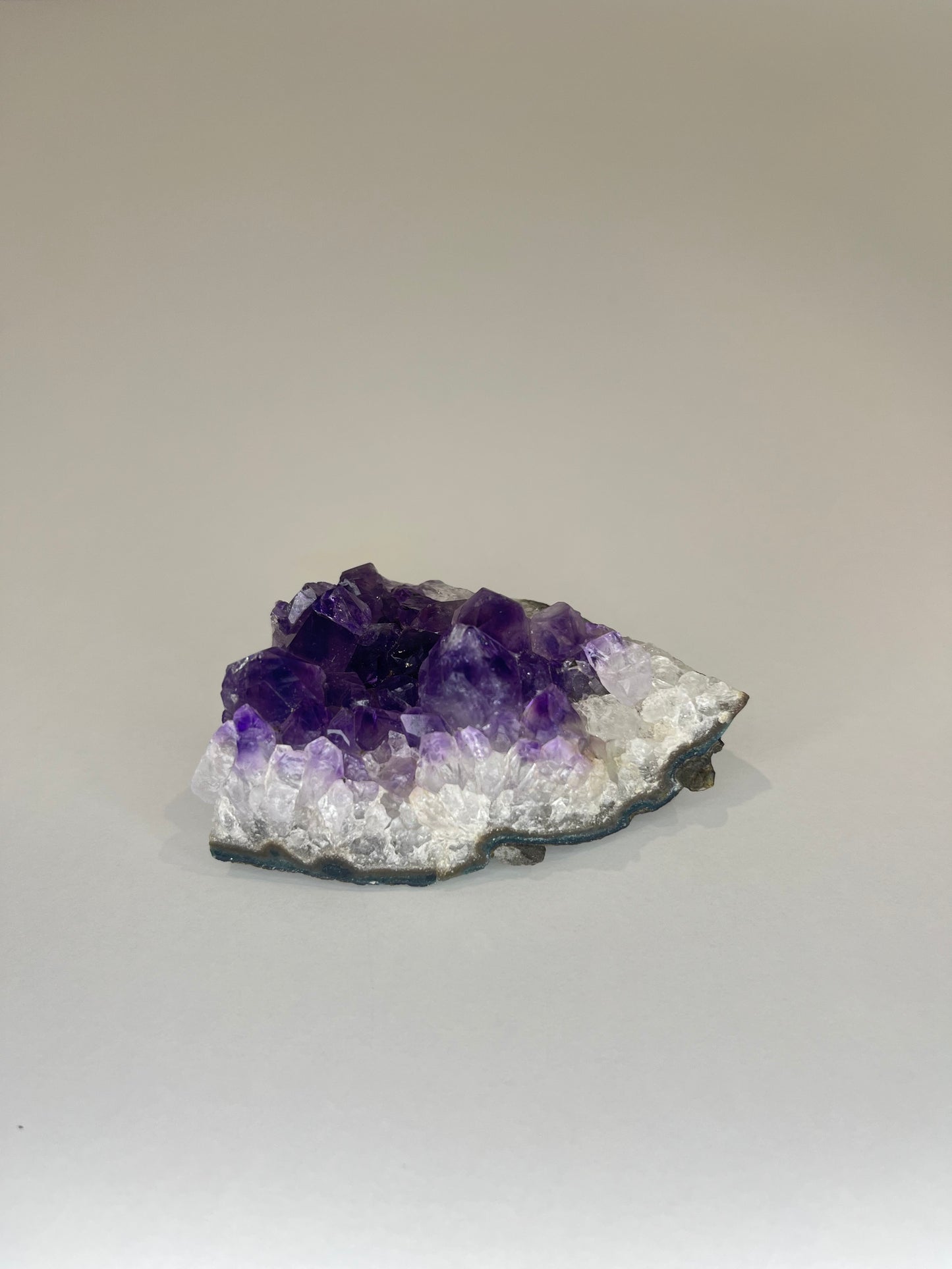 Medium deep purple amethyst cluster