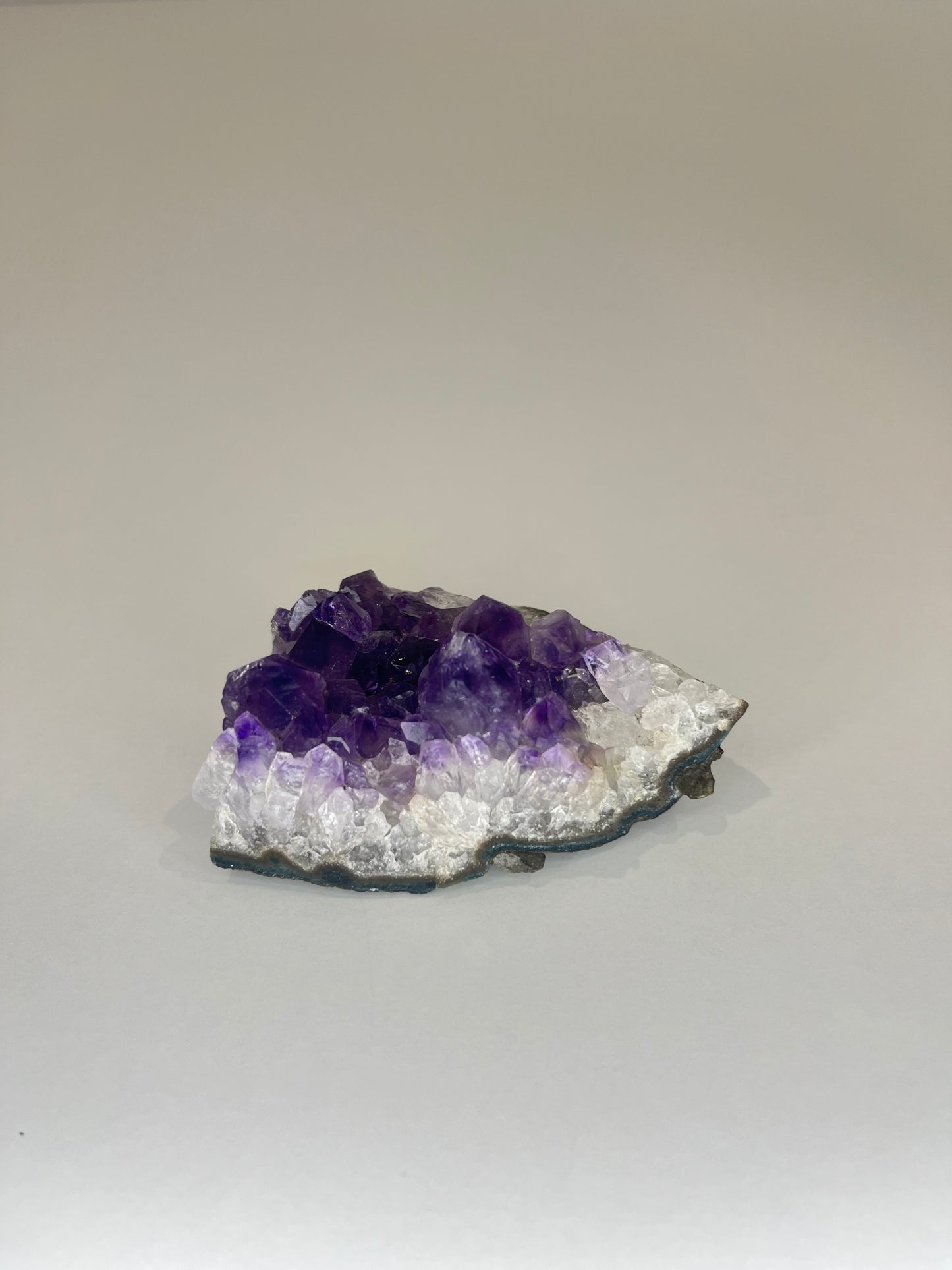 Medium deep purple amethyst cluster