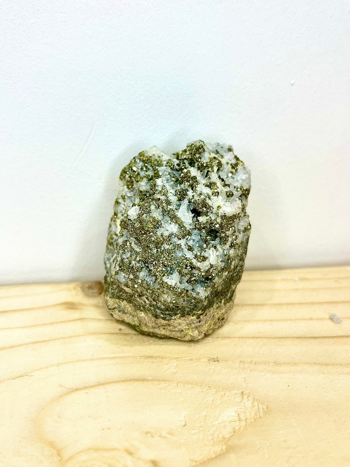 Pyrite on Quartz Cluster