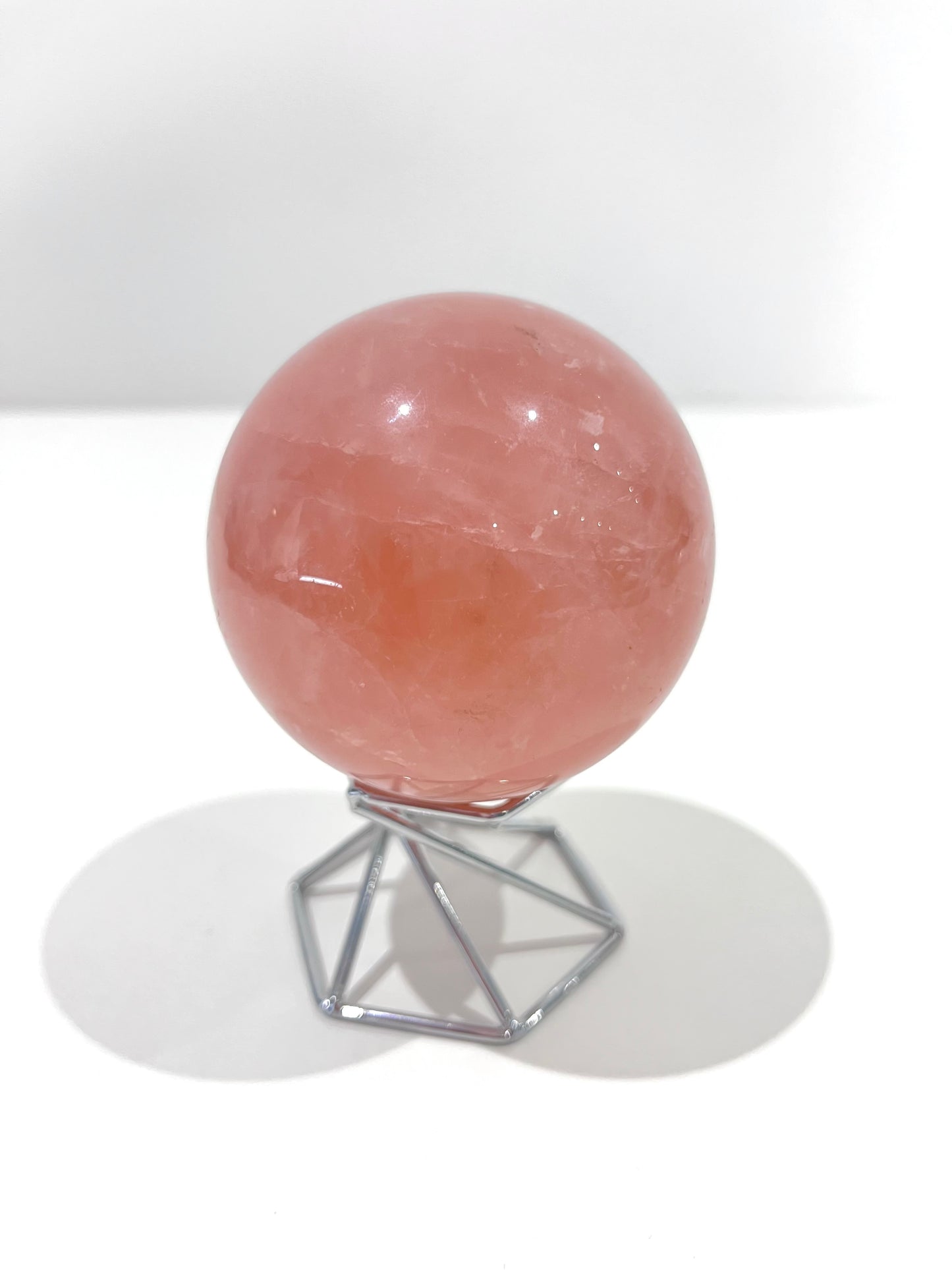 Rose Quartz Sphere – 469g Vibrant Pink Crystal for Love, Self-Worth & Emotional Healing