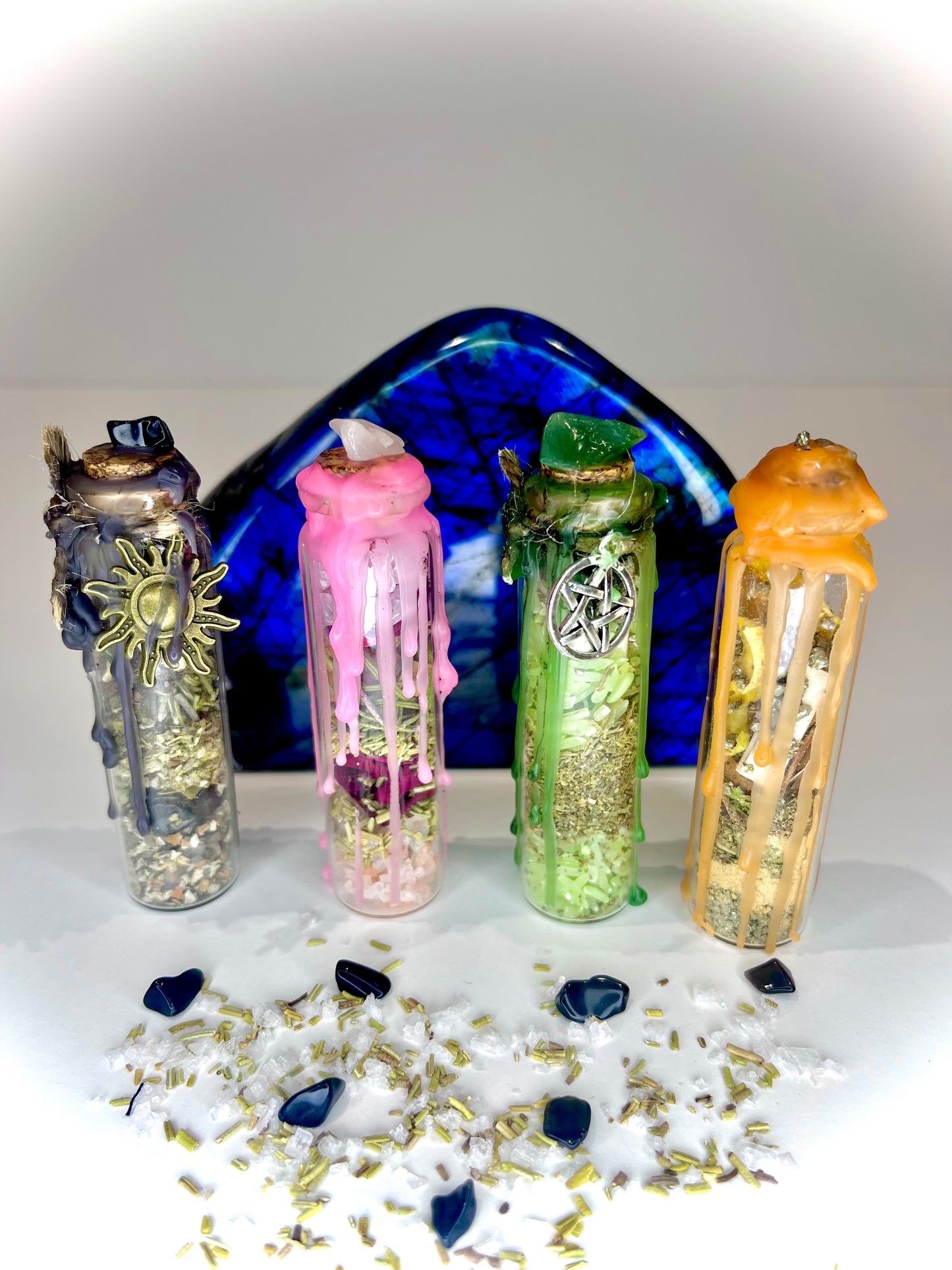Spell Bottles for Love, Protection, Money, Luck or Custom Intention – Sealed Ritual Jar