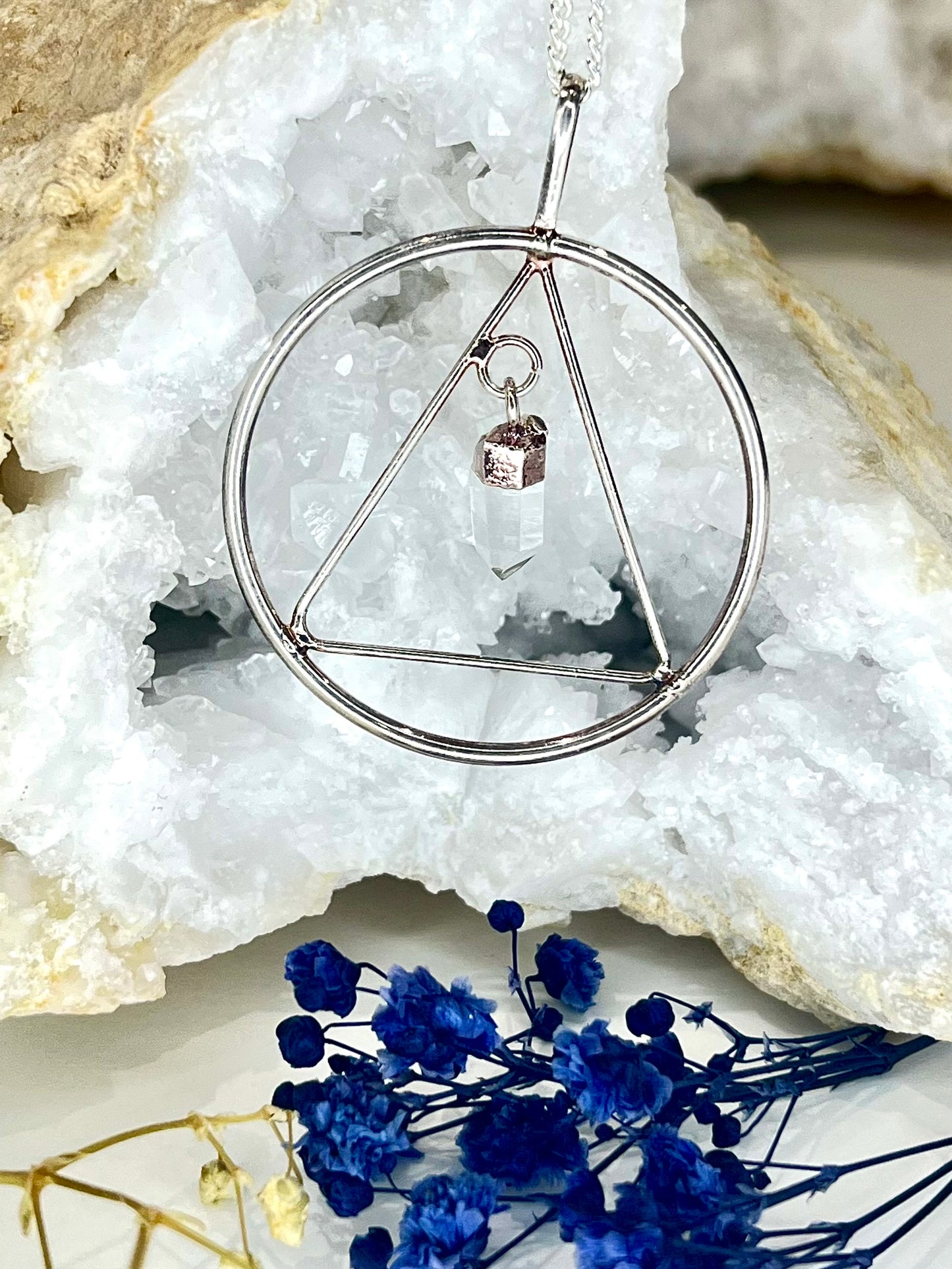 Geometric Quartz Point Necklace