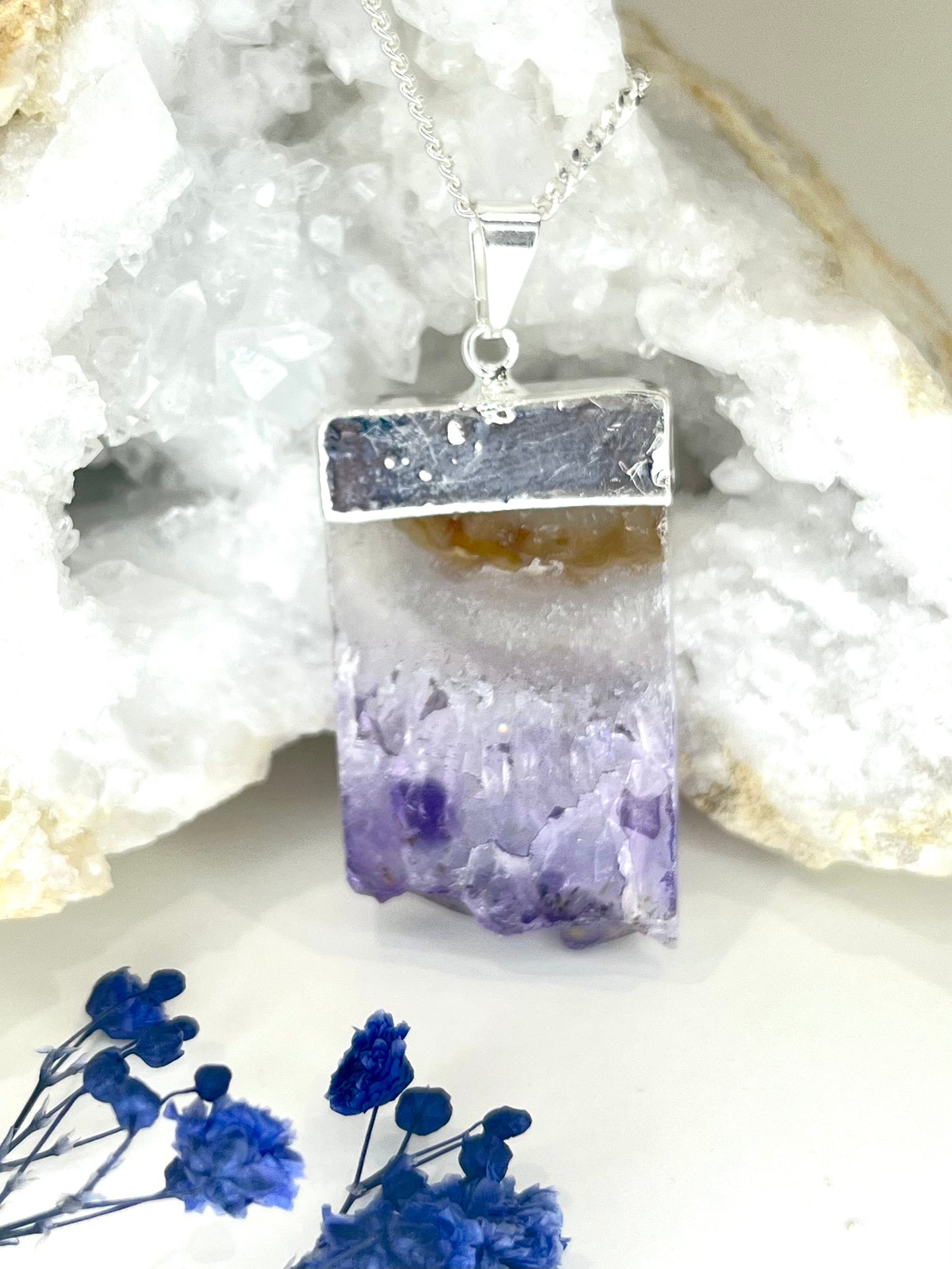 Amethyst Slice Necklace