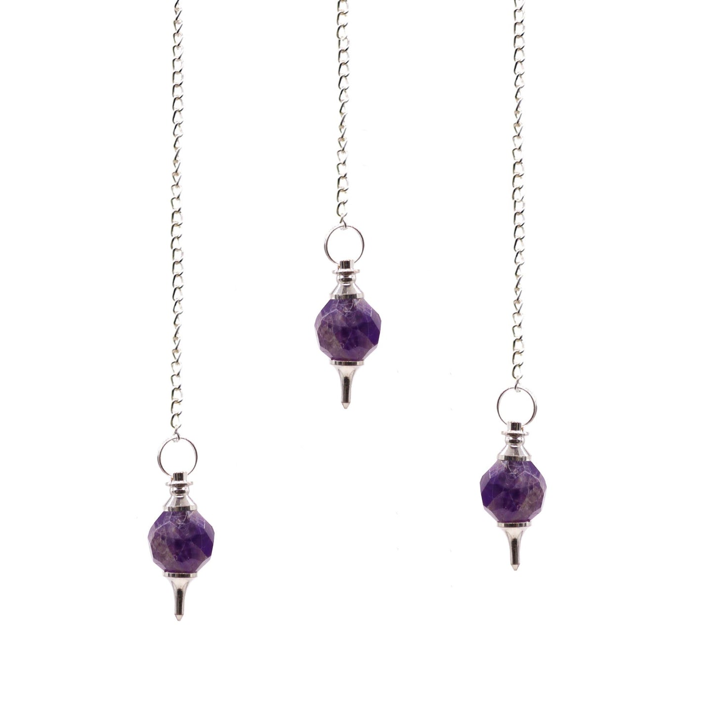 Faceted Amethyst Pendulum