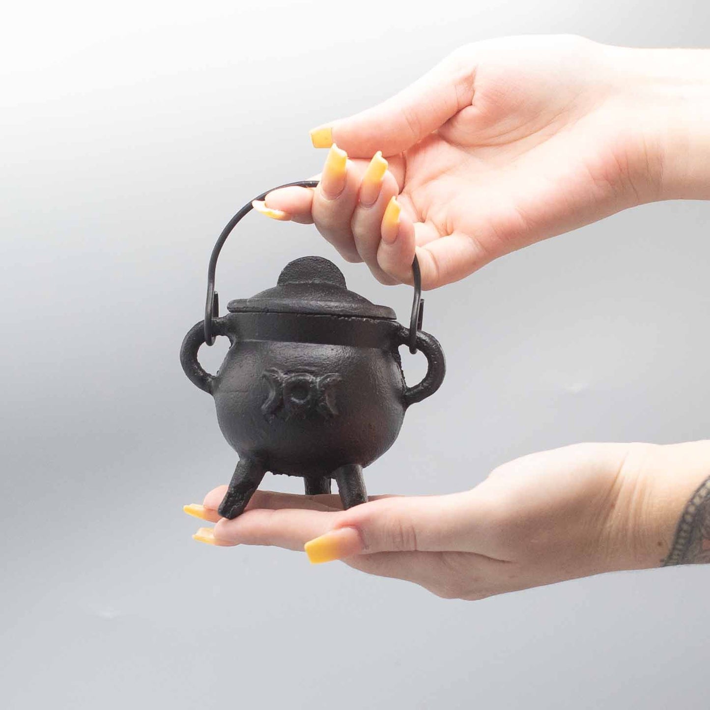 Cast Iron Cauldron with Triple Moon - Mini