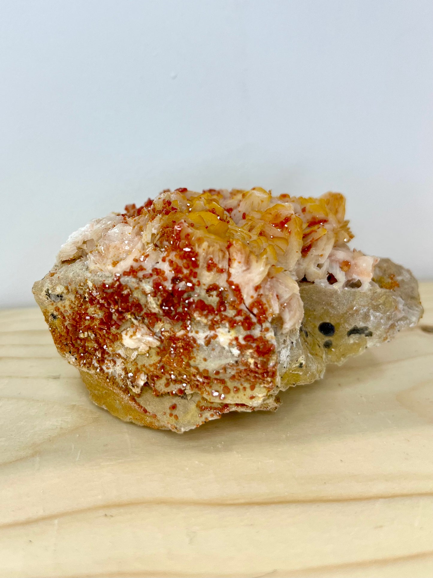Vanadinite on Barite Crystal Cluster – Large Display Piece for Focus & Grounding | Manifest Magic UK