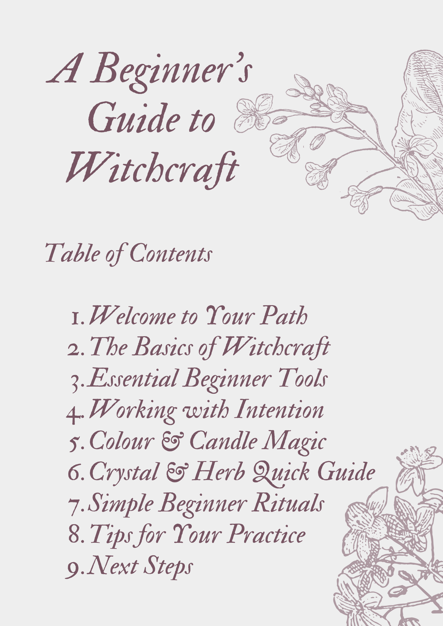 Manifest Magic: A Beginner’s Guide to Witchcraft (Digital PDF)