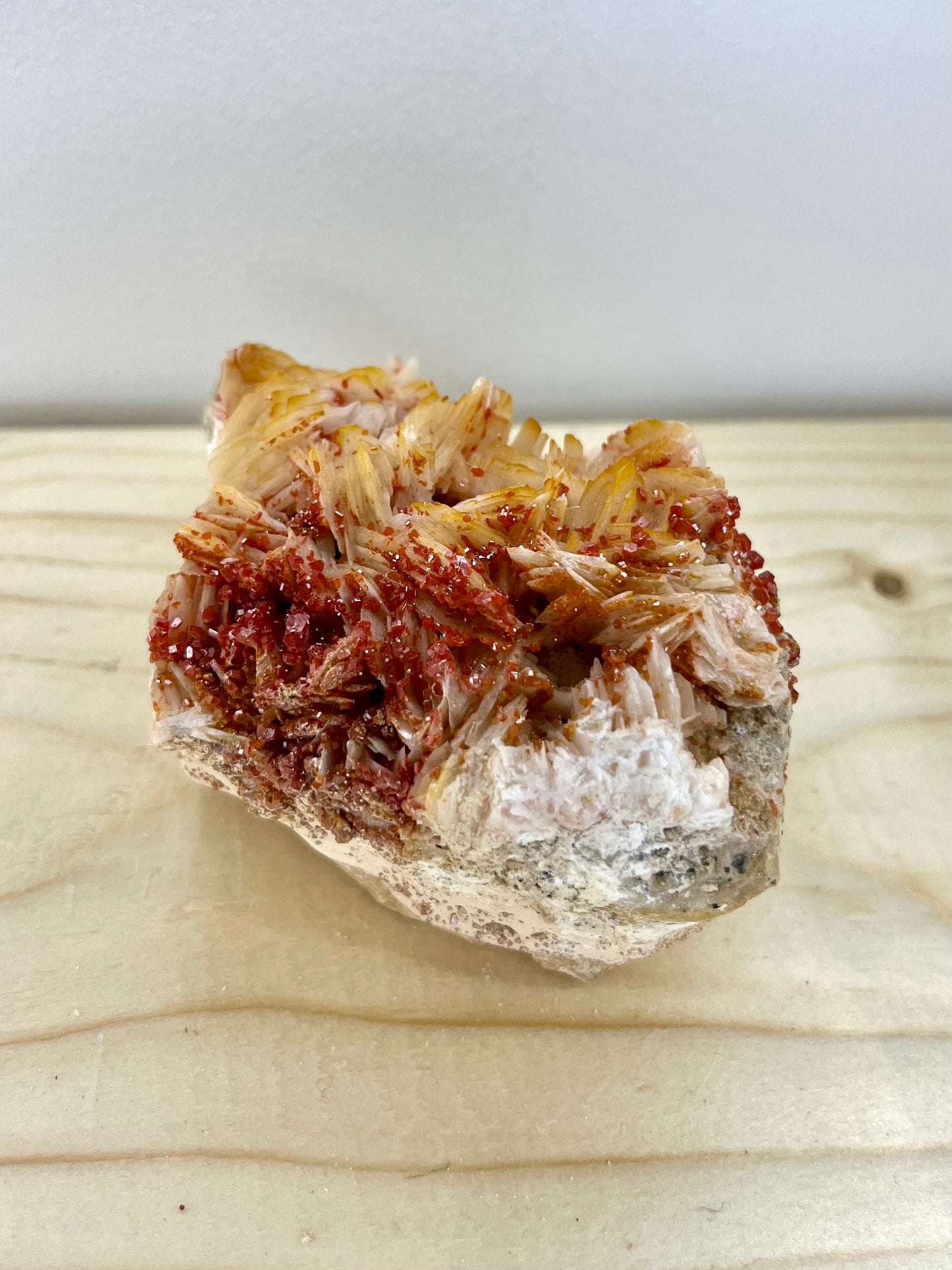 Vanadinite on Barite Crystal Cluster – Large Display Piece for Focus & Grounding | Manifest Magic UK