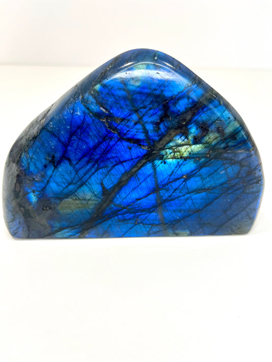 Blue Labradorite Freeform – 1kg Collector Crystal with Intense Multi-Angled Flash for Intuition & Energy Protection