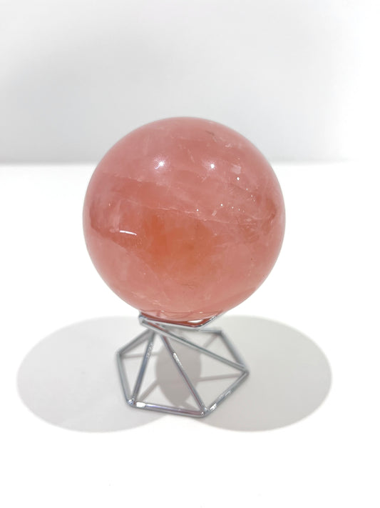 Rose Quartz Sphere – 469g Vibrant Pink Crystal for Love, Self-Worth & Emotional Healing