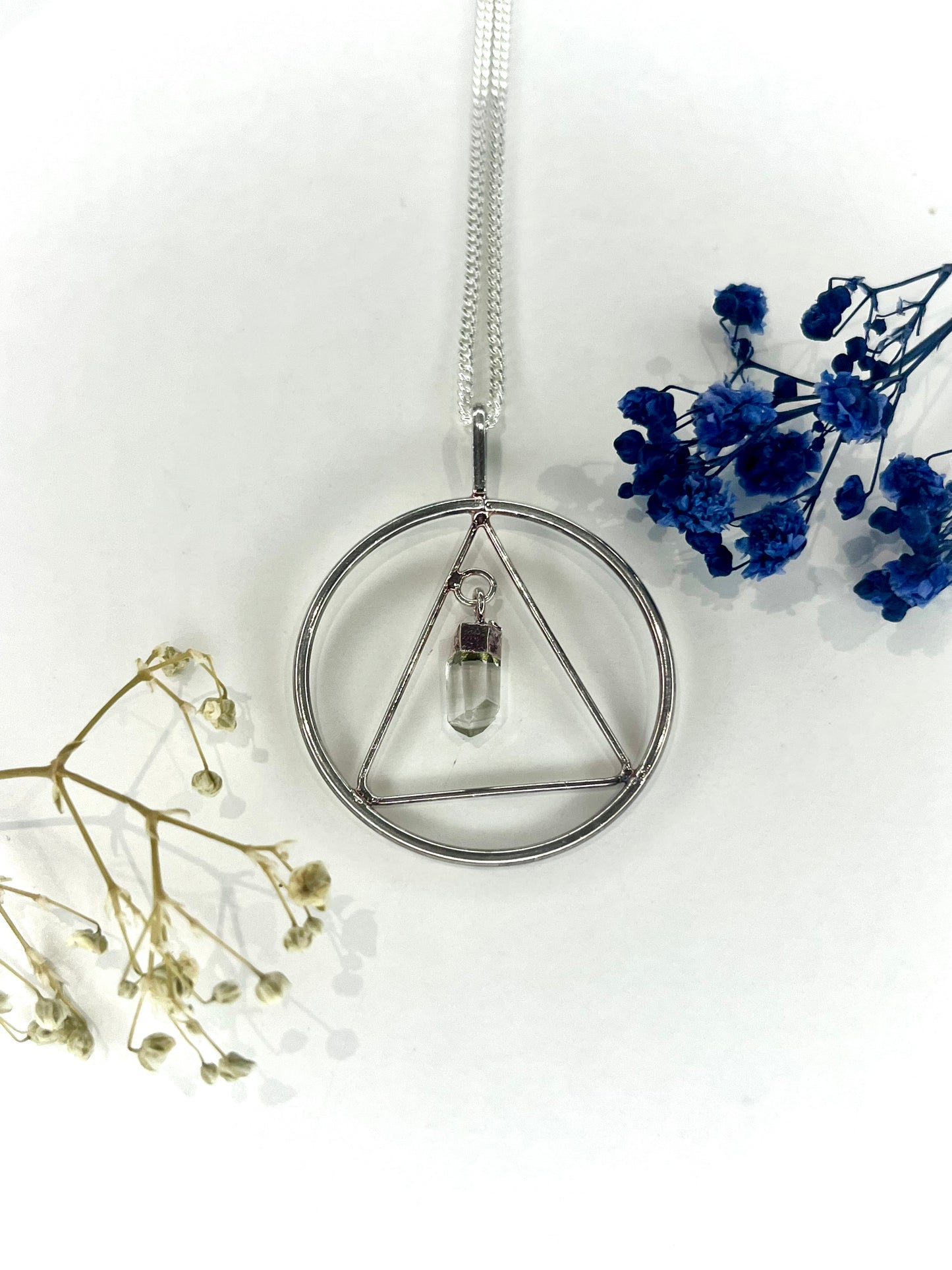 Geometric Quartz Point Necklace