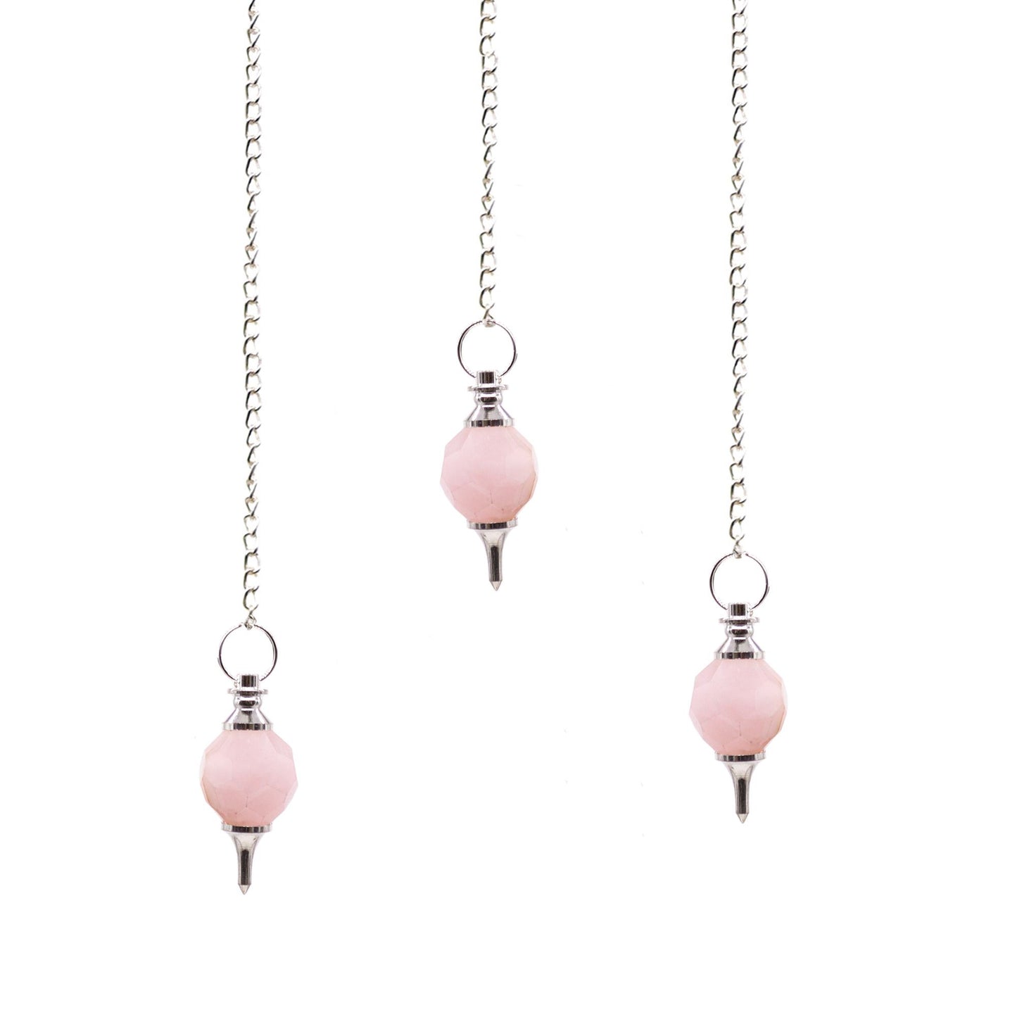 Faceted Rose Quartz Pendulum