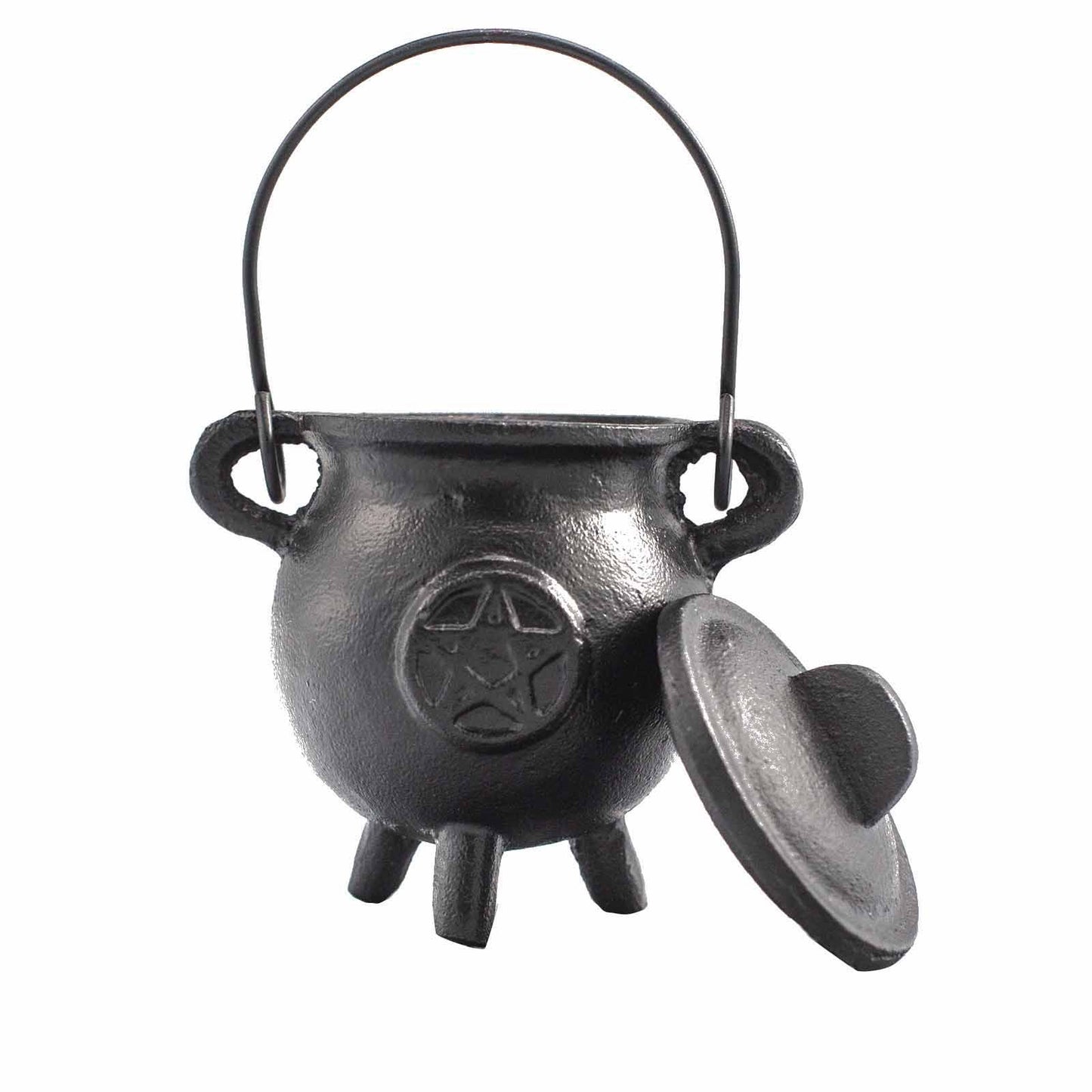 Cast Iron Cauldron with Pentacle - Small