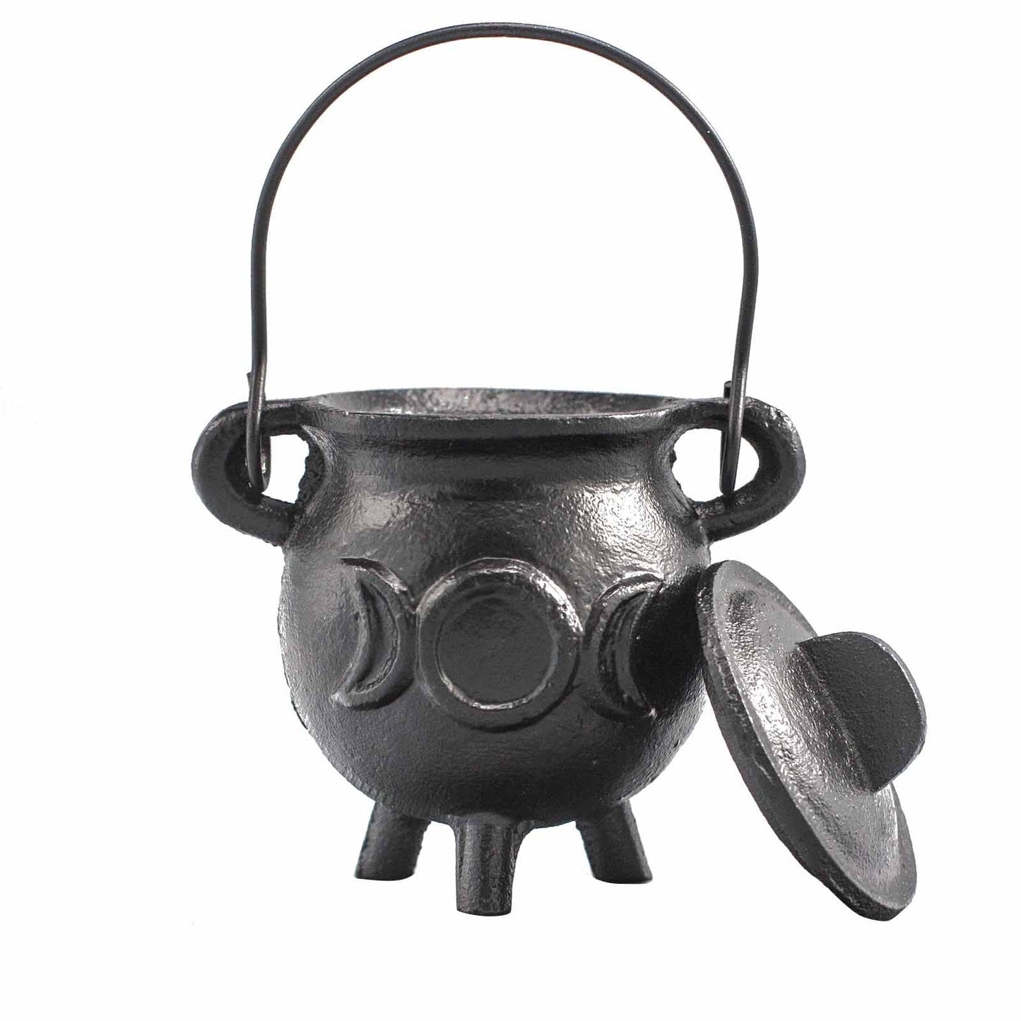 Cast Iron Cauldron with Triple Moon - Small