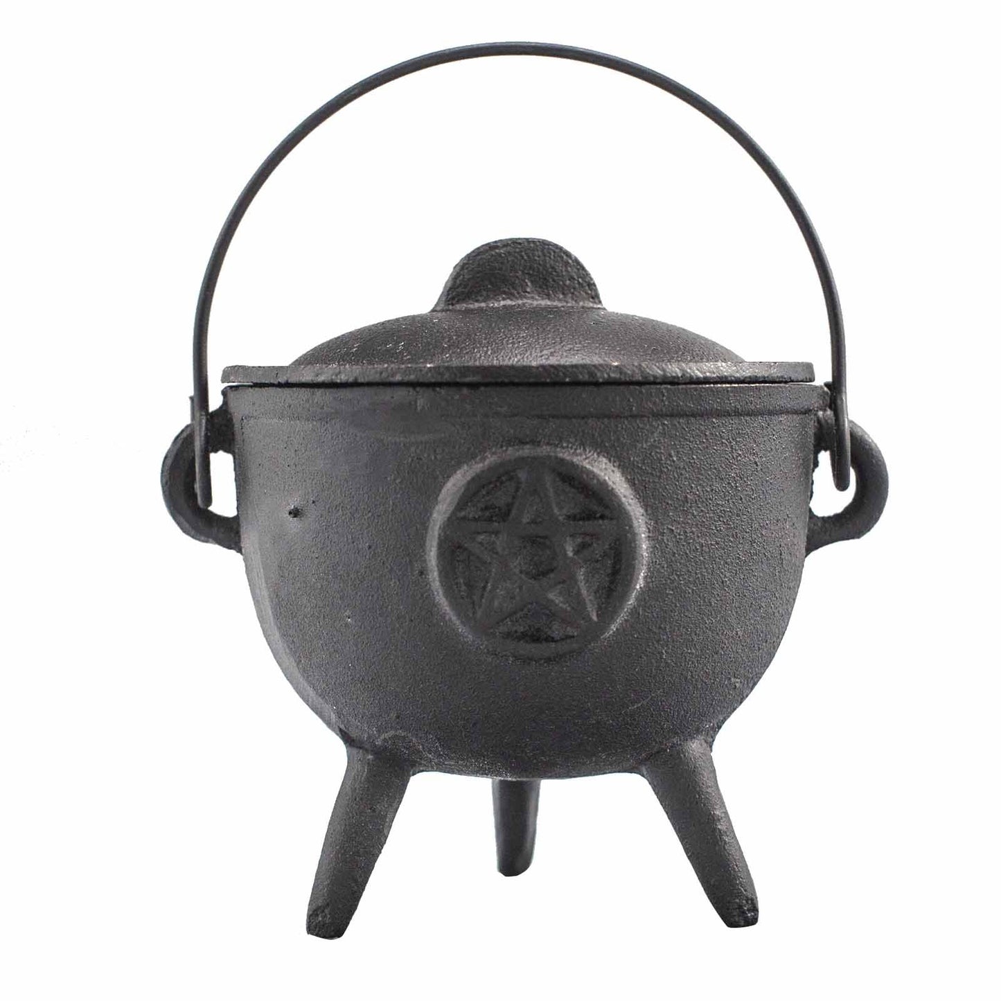 Cast Iron Pentacle Cauldron - Medium