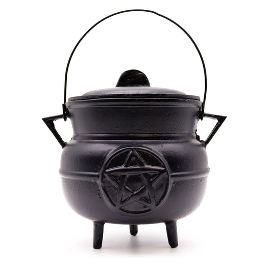 Cast Iron Cauldron with Pentacle - X Large