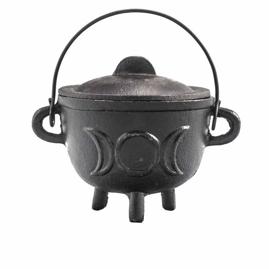 Cast Iron Triple Moon Cauldron – Medium