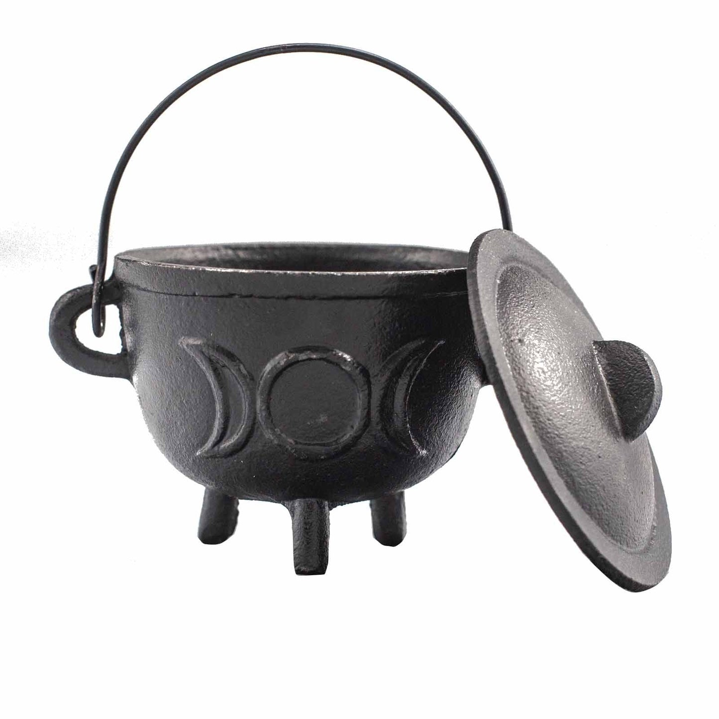 Cast Iron Triple Moon Cauldron – Medium