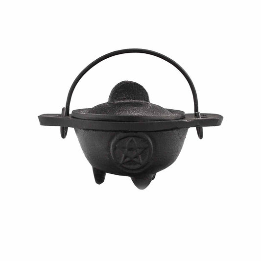 Cast Iron Cauldron with Pentacle - Mini