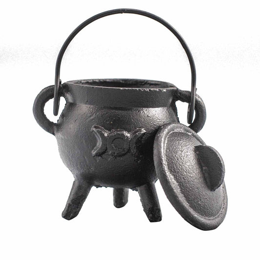 Cast Iron Cauldron with Triple Moon - Mini