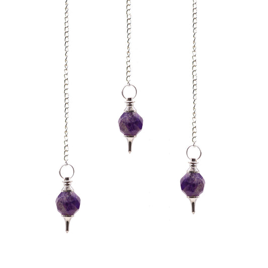 Faceted Amethyst Pendulum