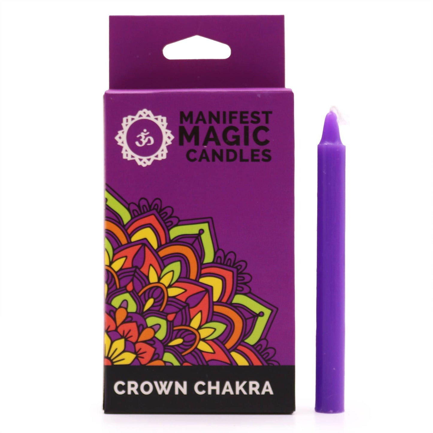 Manifest Magic Violet Spell Candles – Pack of 12 (Crown Chakra, Spiritual Connection)