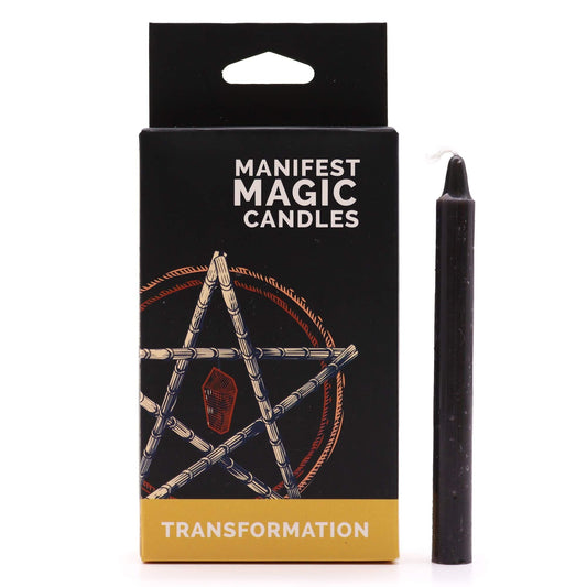 Manifest Magic Black Spell Candles – Pack of 12 (Protection, Banishing & Shadow Work)