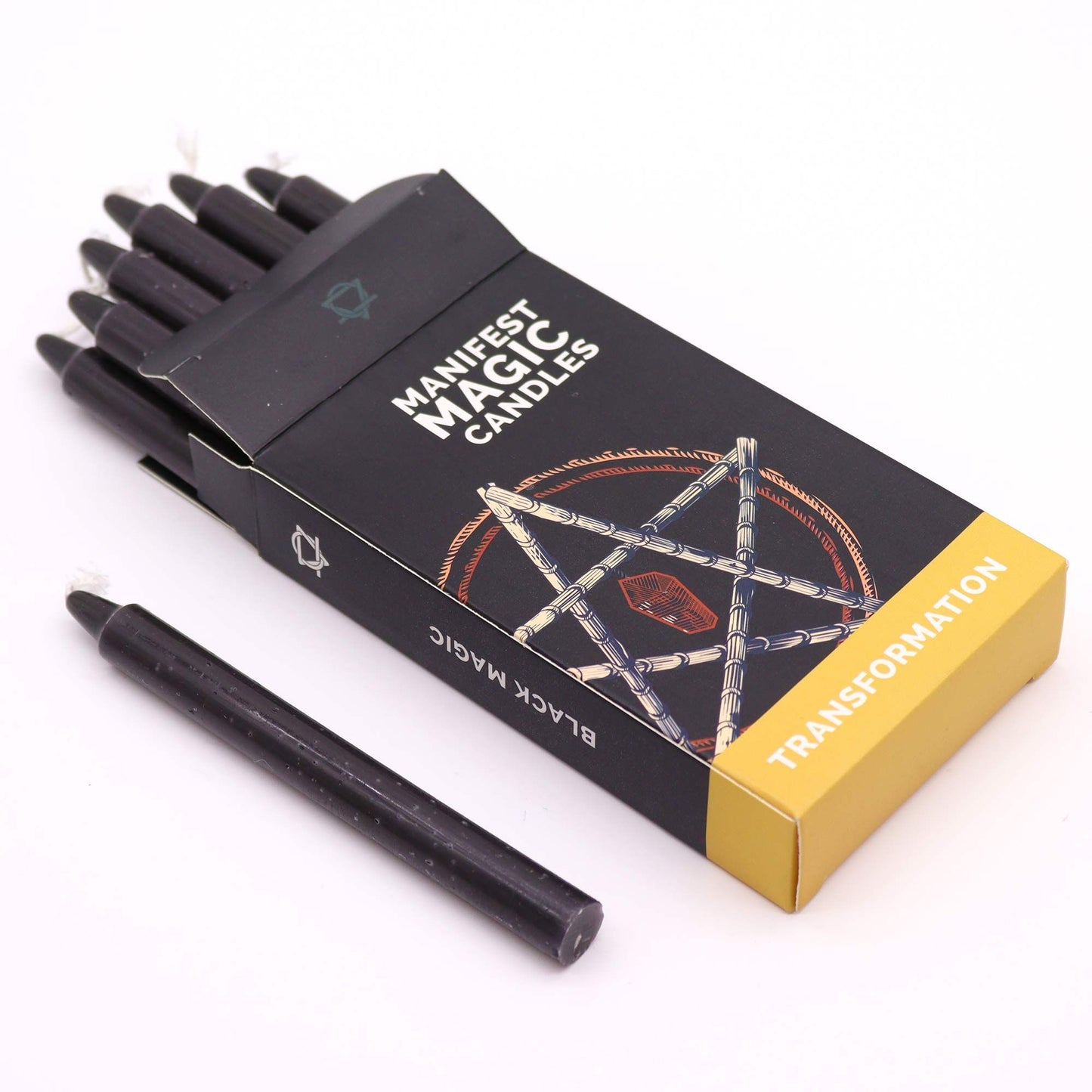 Manifest Magic Black Spell Candles – Pack of 12 (Protection, Banishing & Shadow Work)