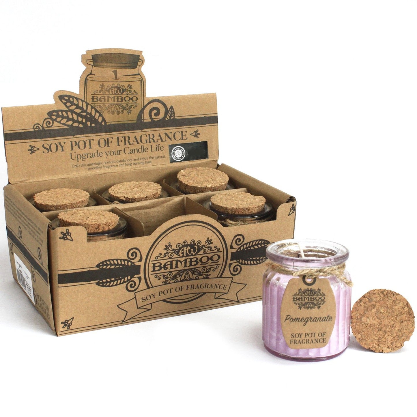 Pomegranate Soy Pot of Fragrance Candles (Set of 2)